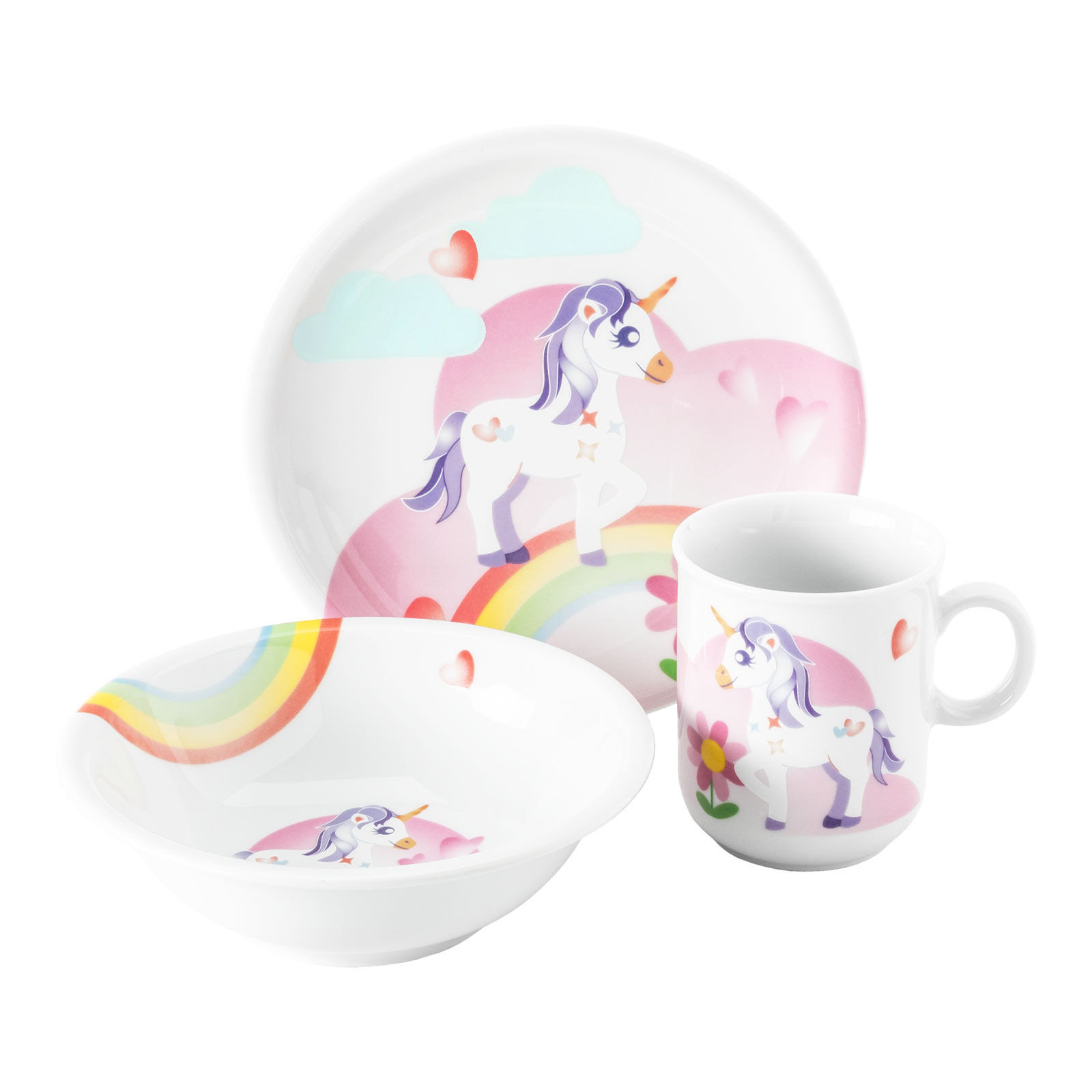 Seltmann Weiden Compact Kindergeschirr Set 3-teilig - Mein kleines Einhorn
