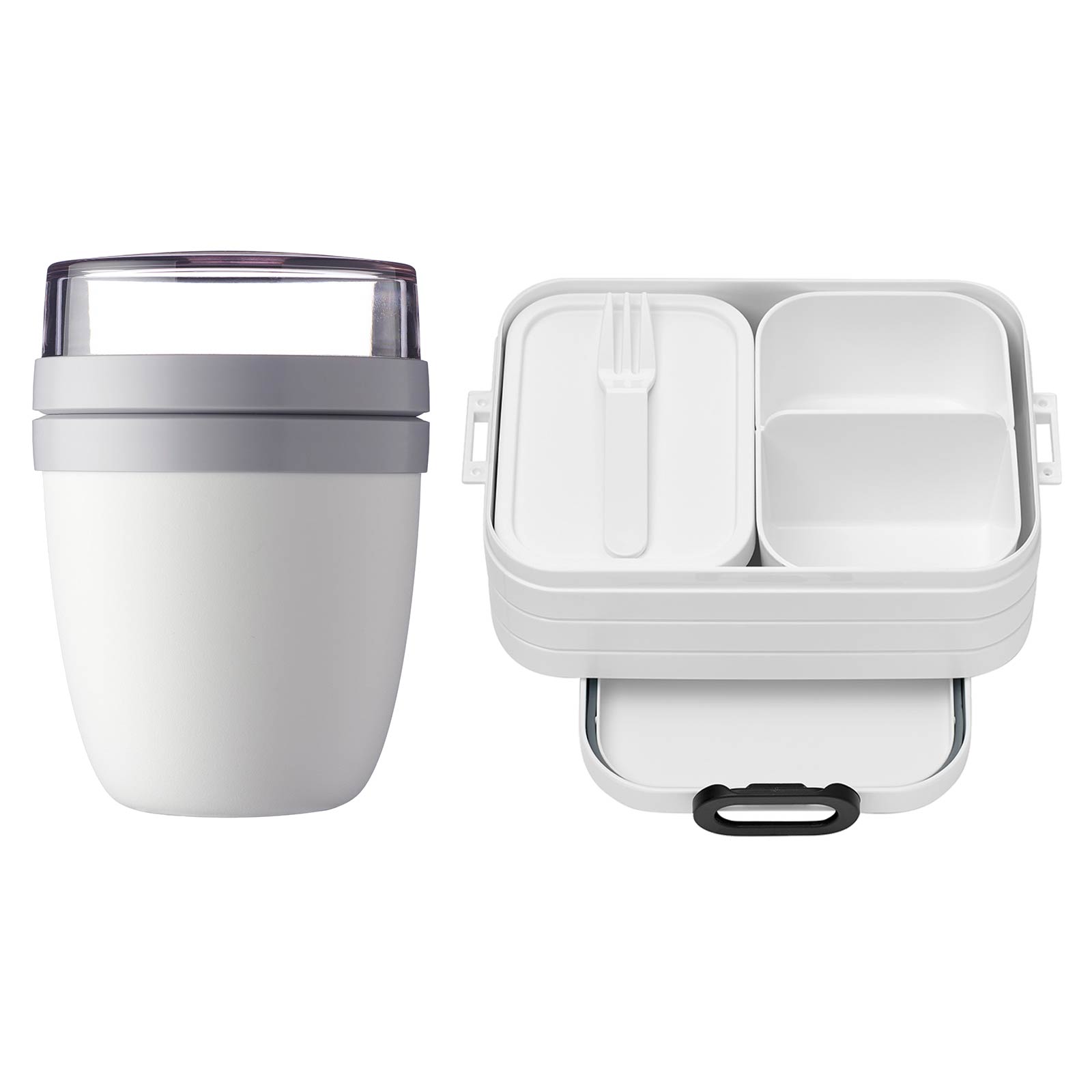 Mepal Pausenset aus Lunchpot + Bento-Brotdose Nordic White - A 