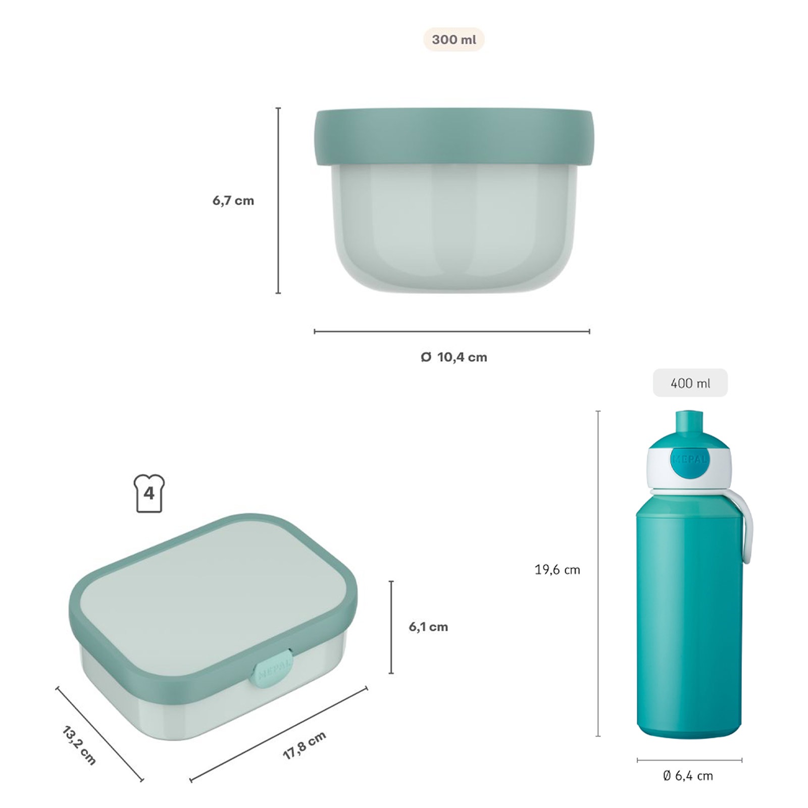 Mepal CAMPUS Lunchset Cool Blue 3-teilig (2025)