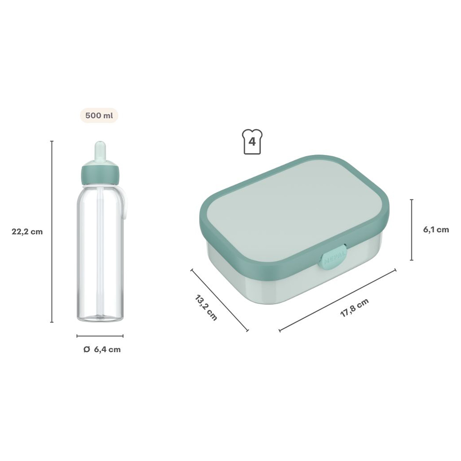 Mepal CAMPUS Lunchset 2-teilig Cool Blue (2025)