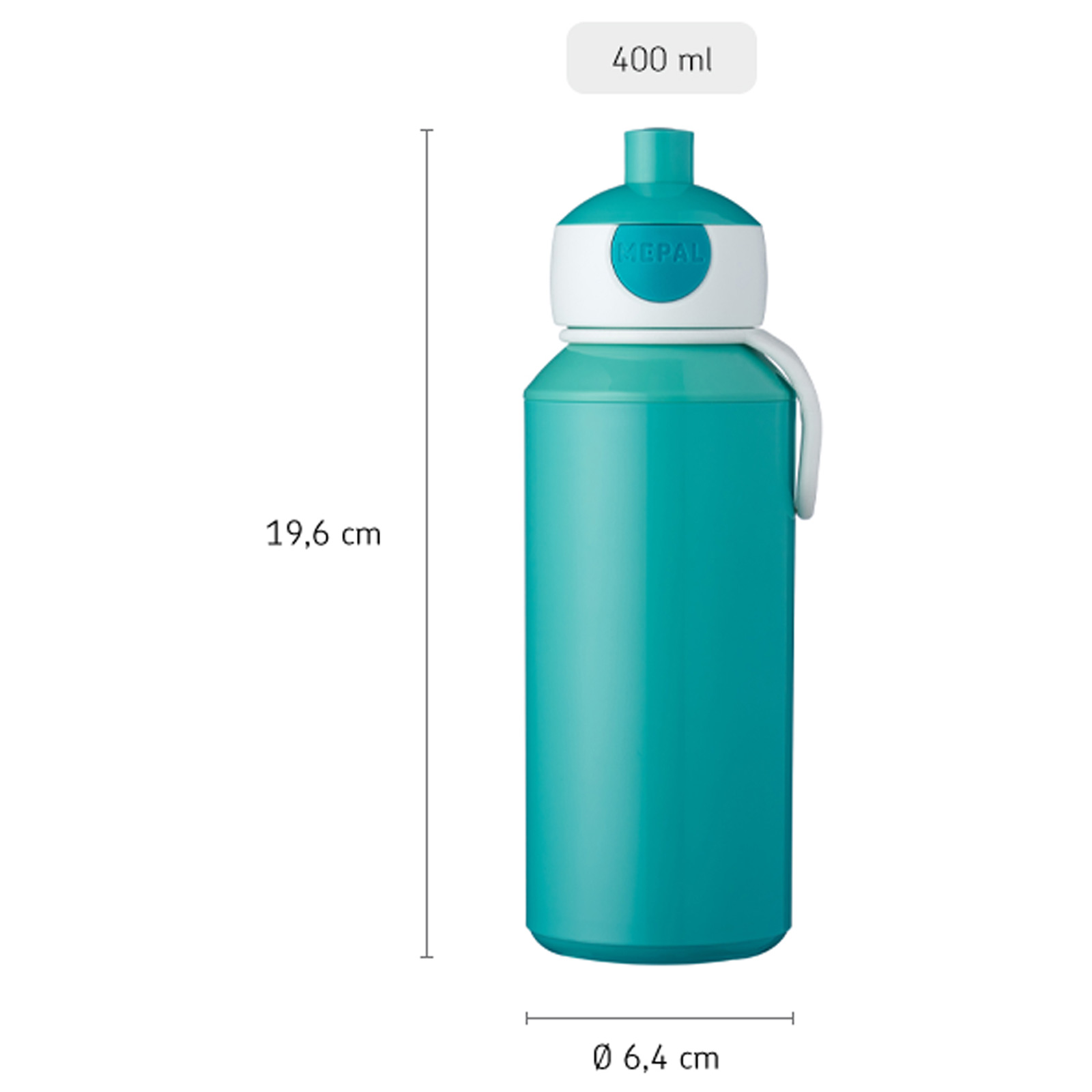Mepal CAMPUS Pop-Up Trinkflasche Set mit Flip-Up Ersatzdeckel Cool Blue (2025)