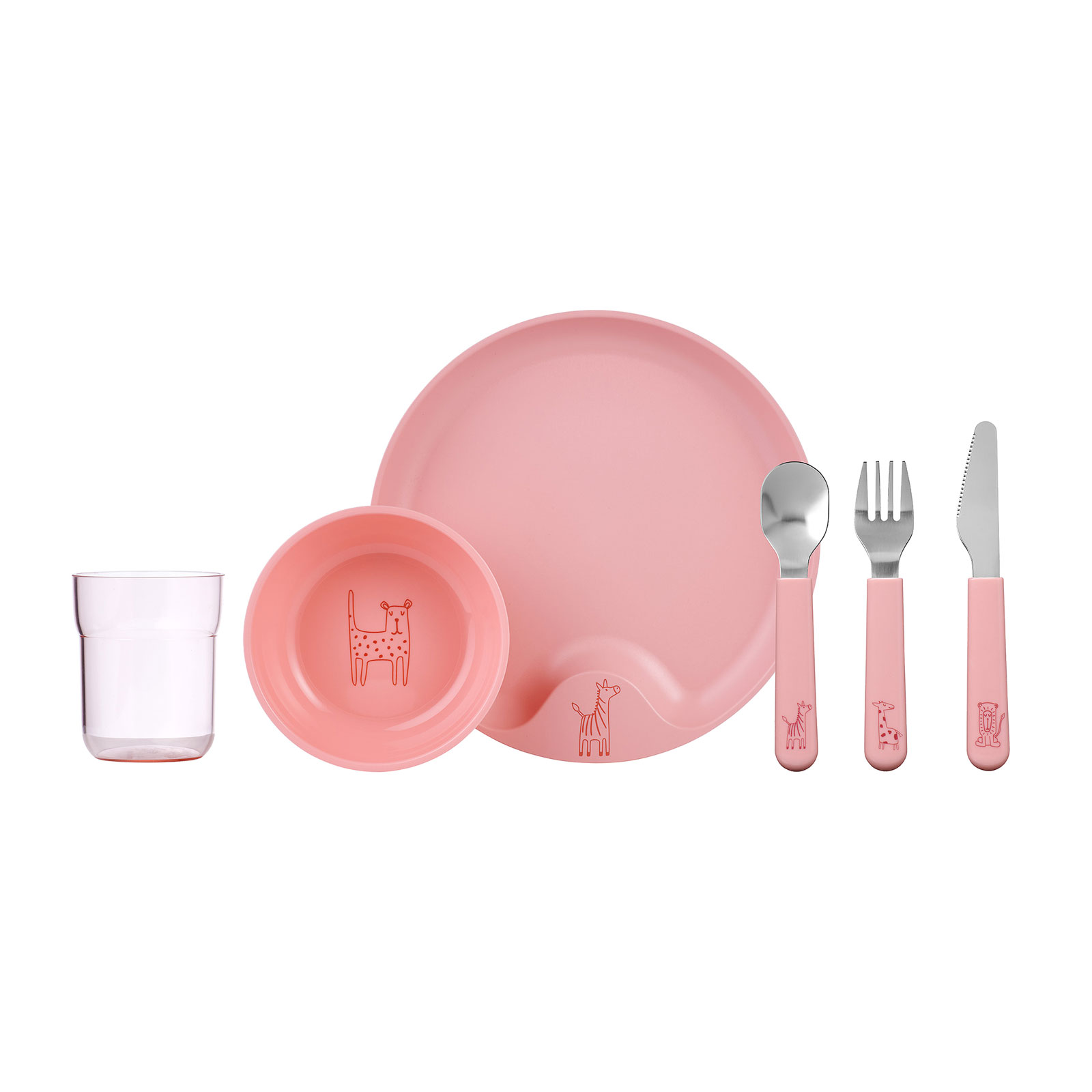 Mepal MIO Kindergeschirrset deep pink 6-teilig - A 