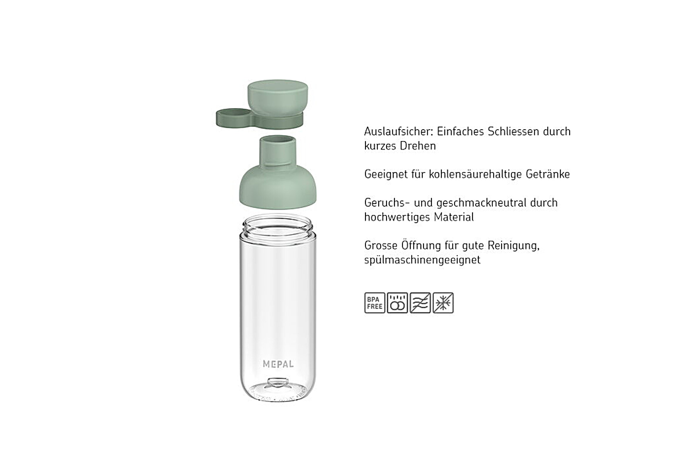 Mepal VITA Trinkflaschen 500 + 900 ml 2er Set Nordic Sage