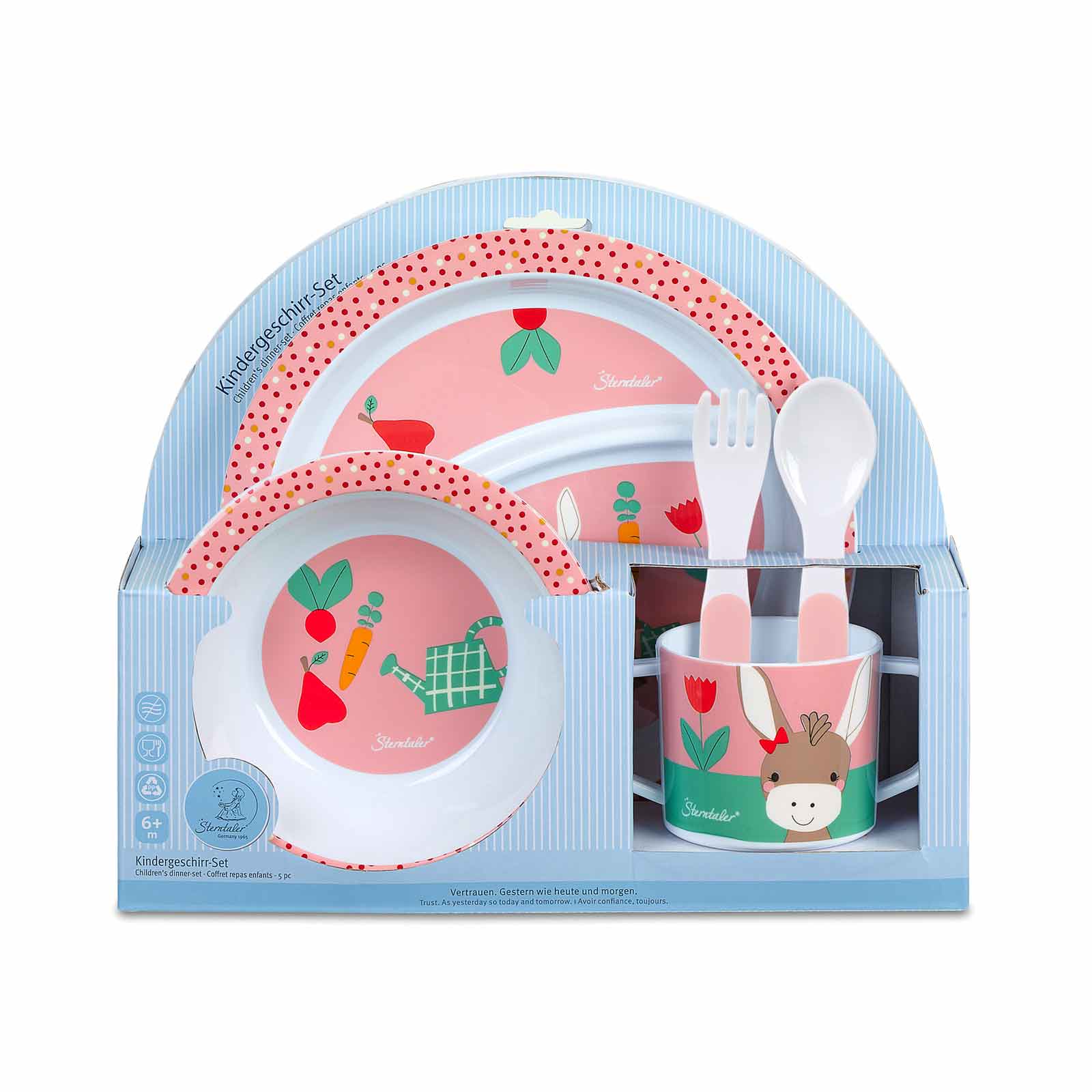Sterntaler Kindergeschirr Set 5-teilig Esel Emmily - A 