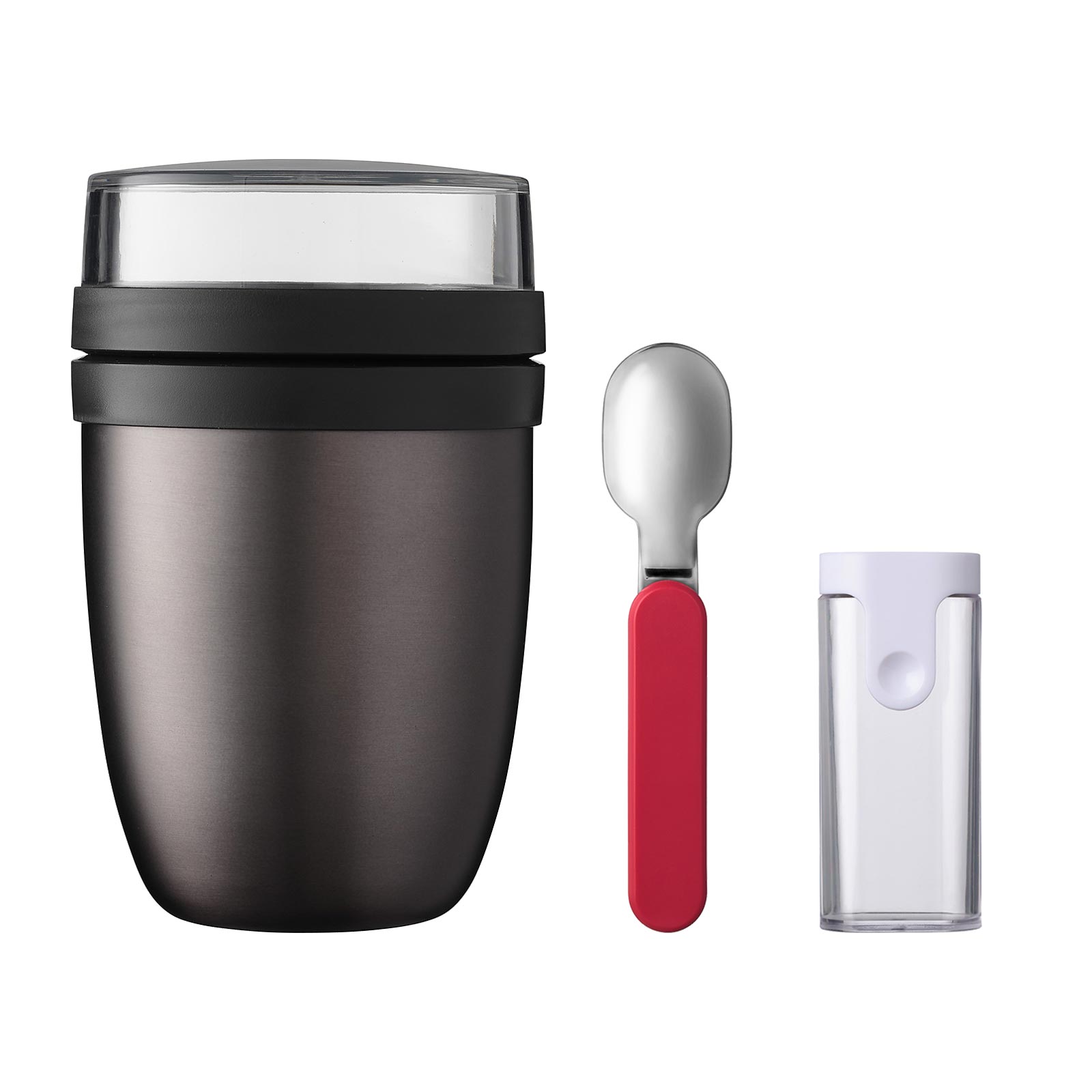 Mepal ELLIPSE Thermo-Lunchpot + Faltbarer Löffel Titanium - A 