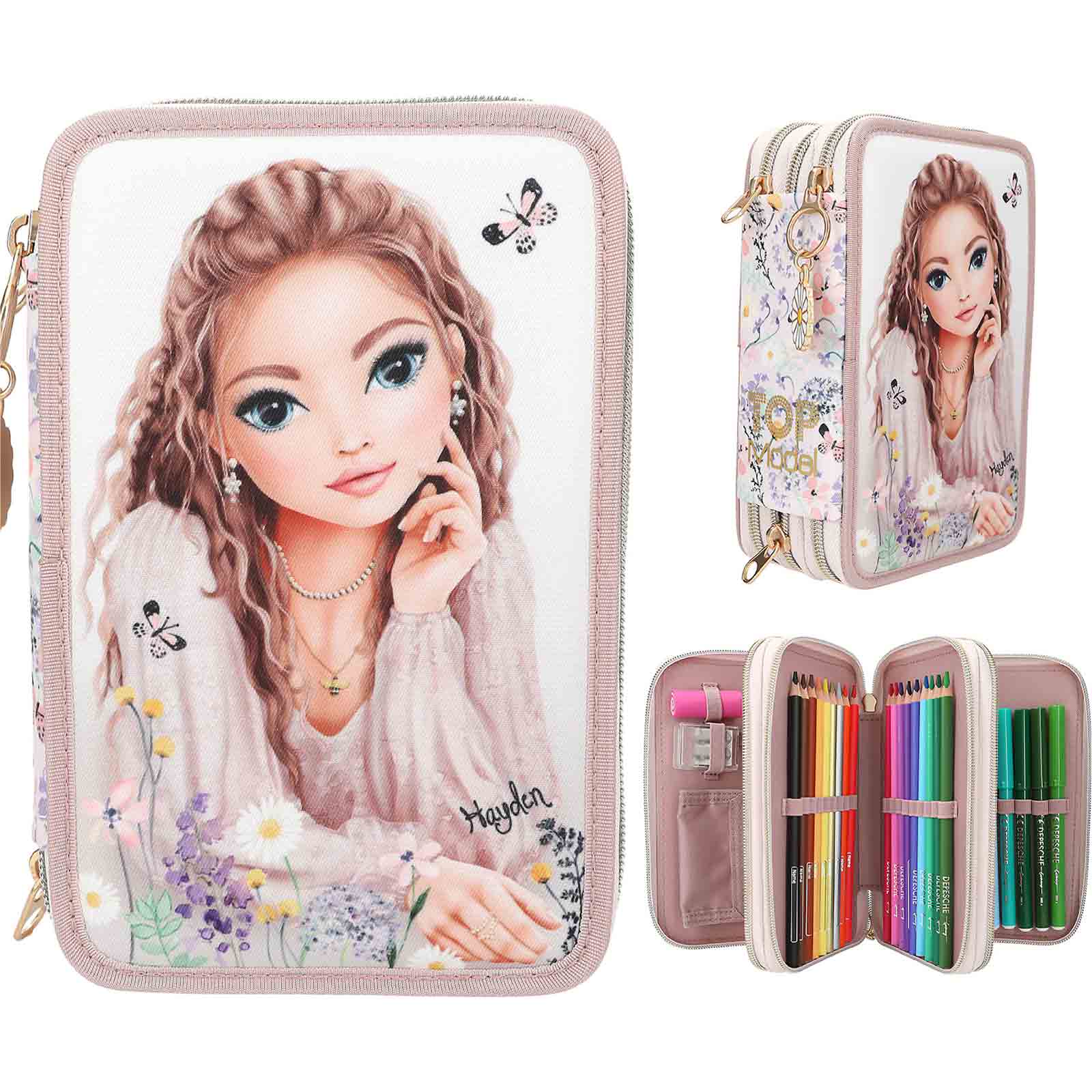 TOPModel 3-Fach Federtasche SUMMER FEELING inkl. Stifte