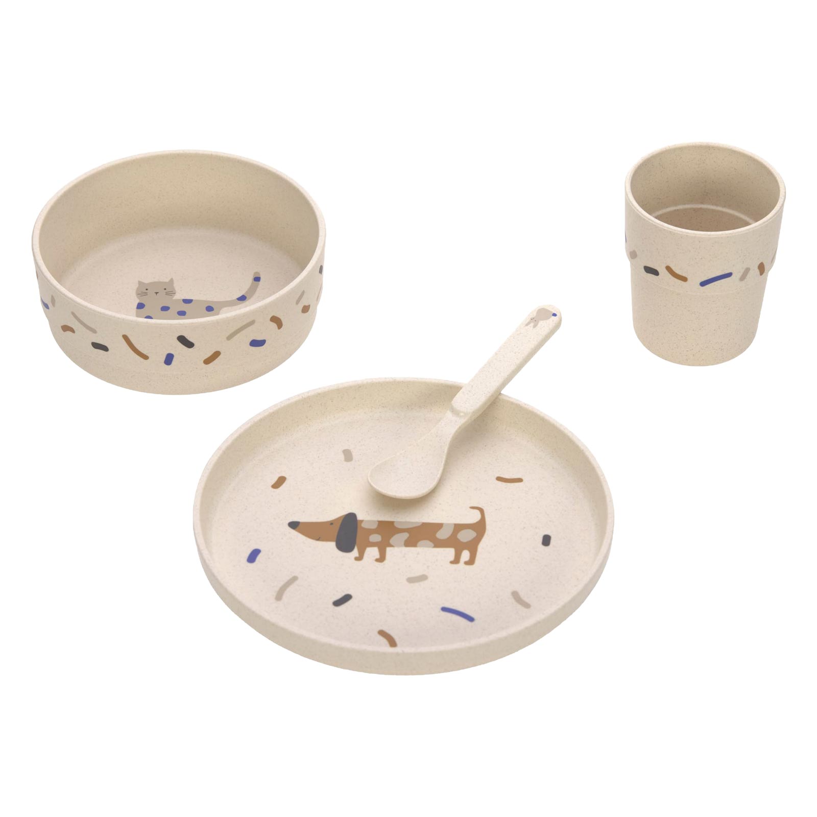Lässig Geschirr-Set 4-tlg. Little Mateys Royal Blau - A 