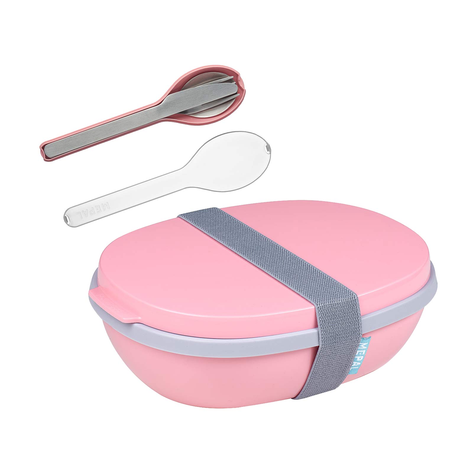 Mepal ELLIPSE Lunchbox Duo mit Besteck Nordic Pink - A