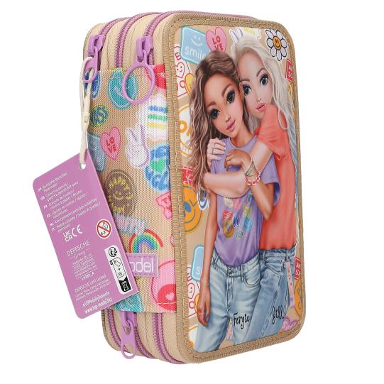 TOPModel 3-Fach Federtasche GIRL POWER inkl. Stifte