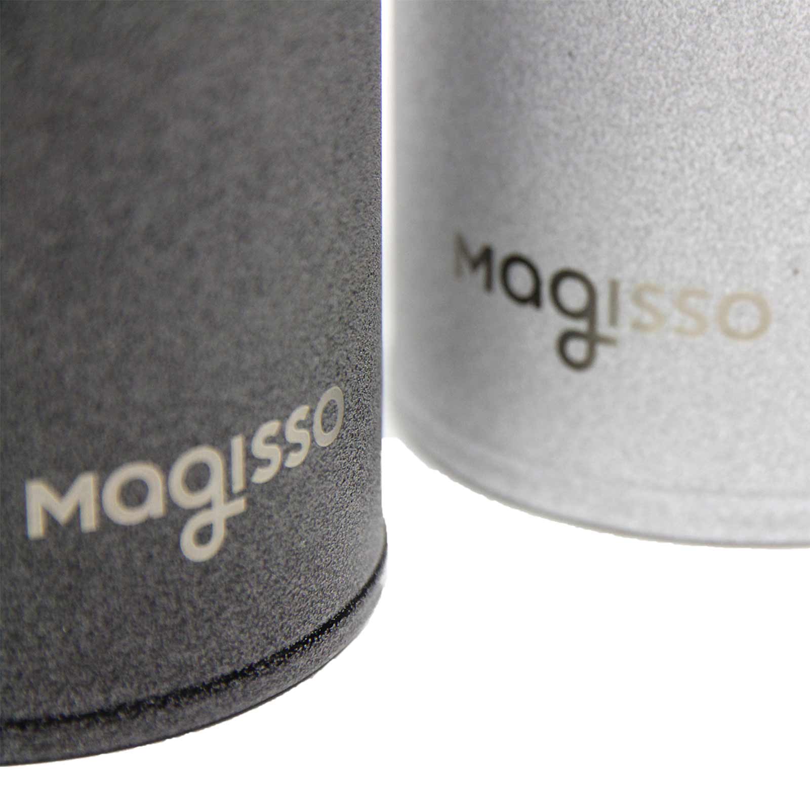 Magisso Visibility reflektierende Isolierflasche aus Edelstahl 350 ml schwarz - A