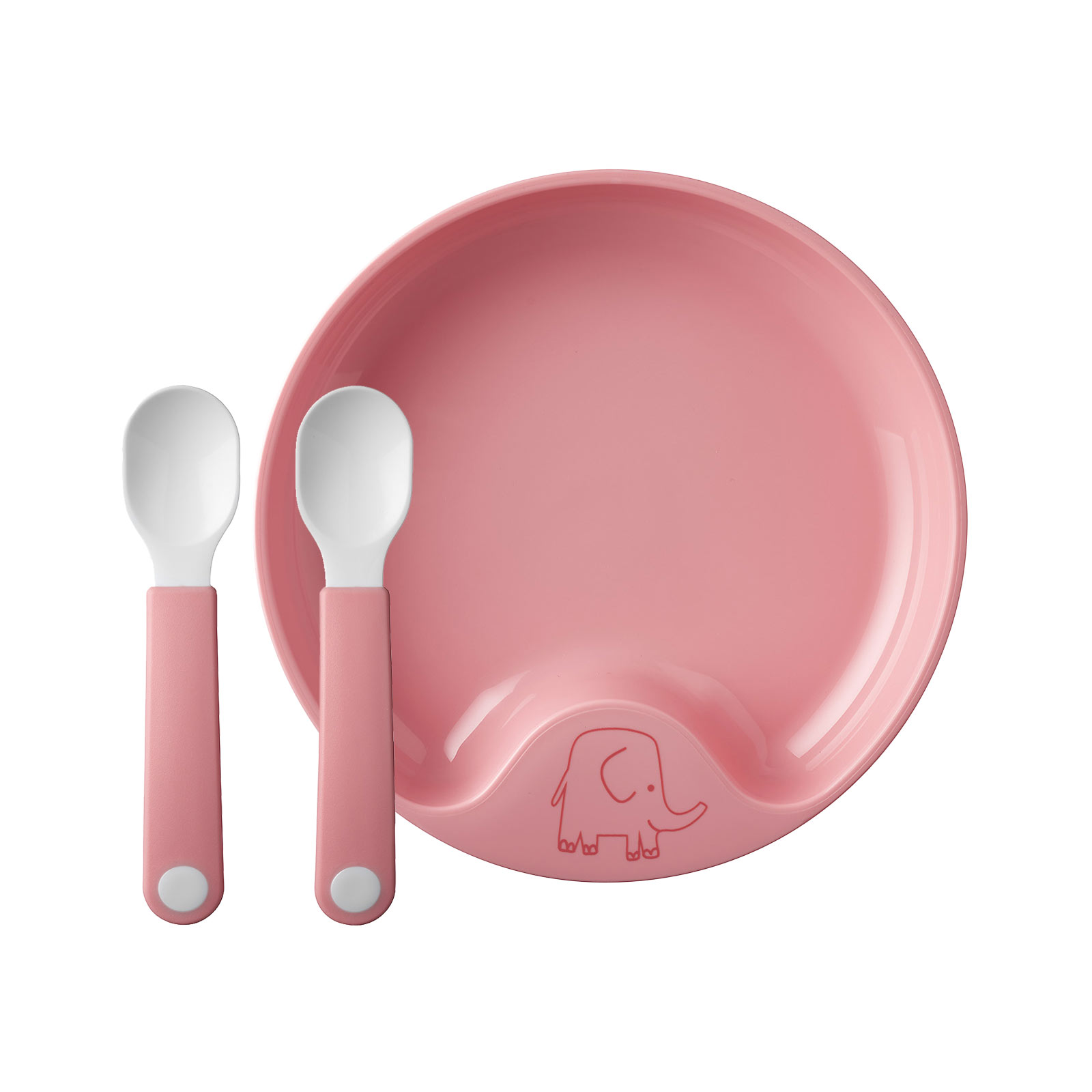 Mepal Mio Lernteller mit Lernlöffel deep pink - A 