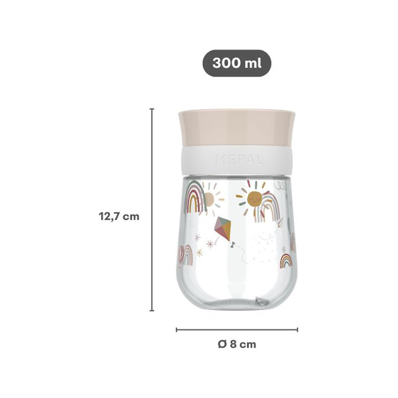 Mepal MIO 360° Trinklernbecher 300 ml Sunshine & Rainbow (2025)
