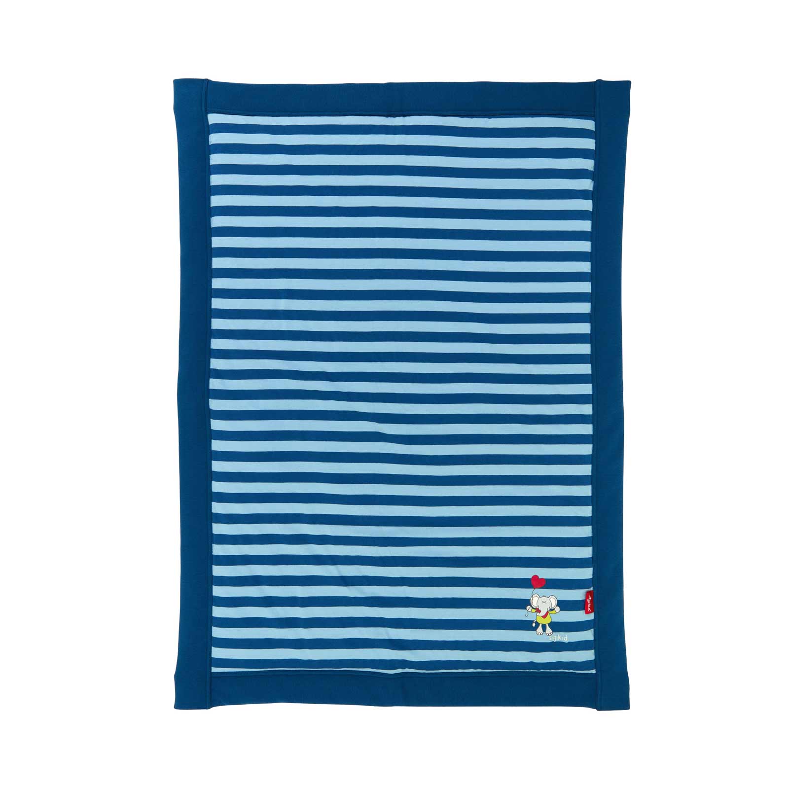 Sigikid Baby Jerseydecke wattiert Elefant Lolo Lombardo blau - A