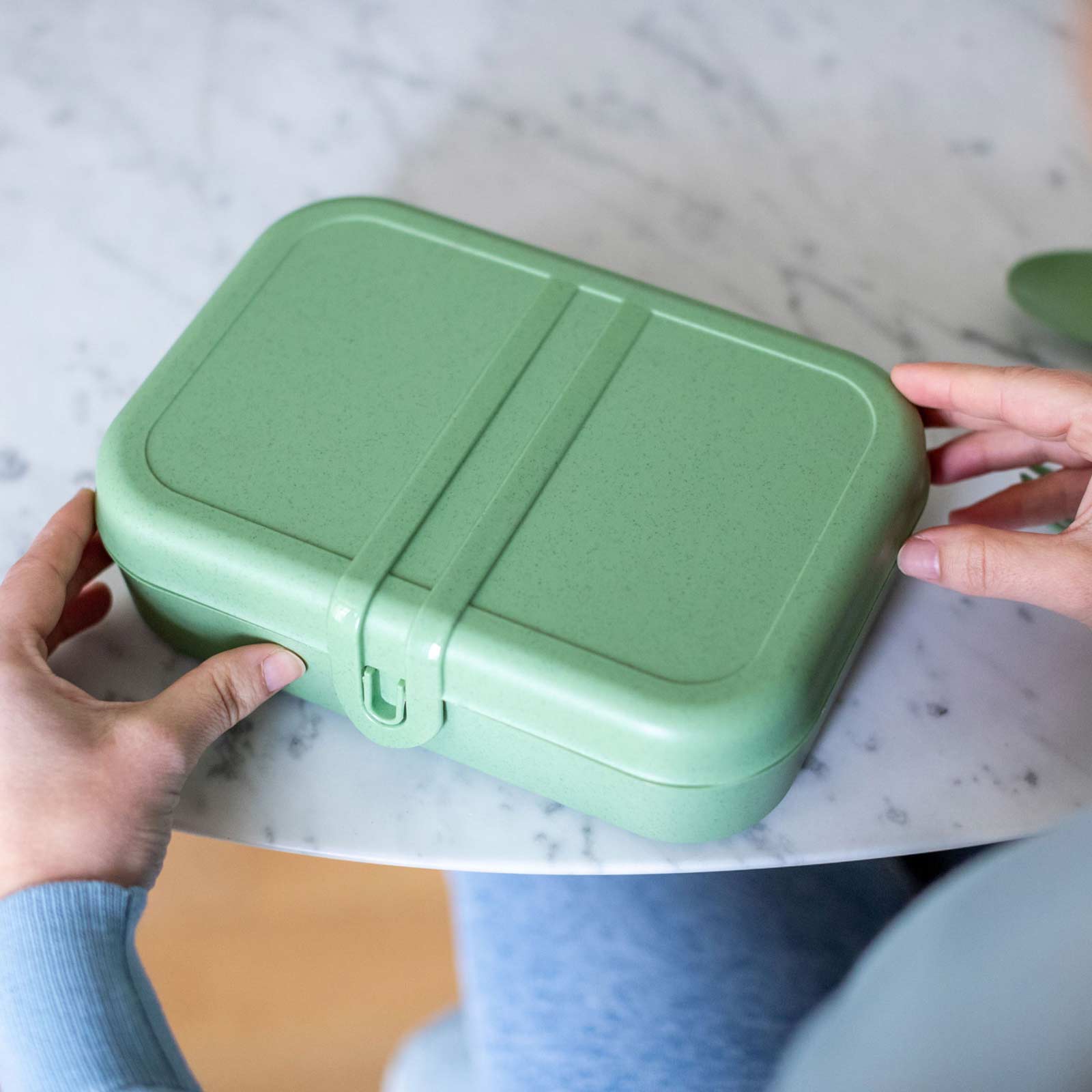 Koziol PASCAL READY Lunchbox-Set nature leaf green - A 