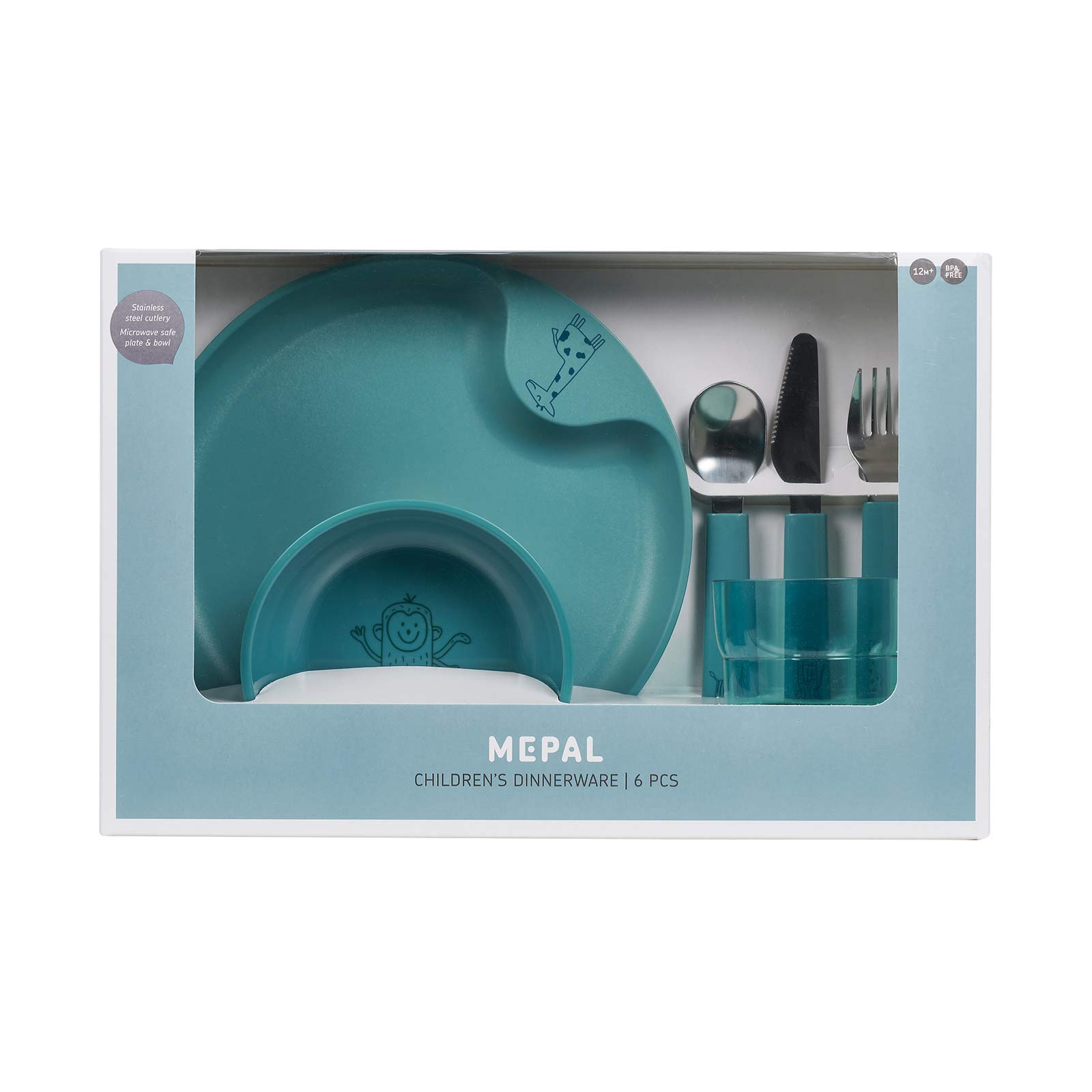 Mepal MIO Kindergeschirrset deep turquoise 6-teilig - A 