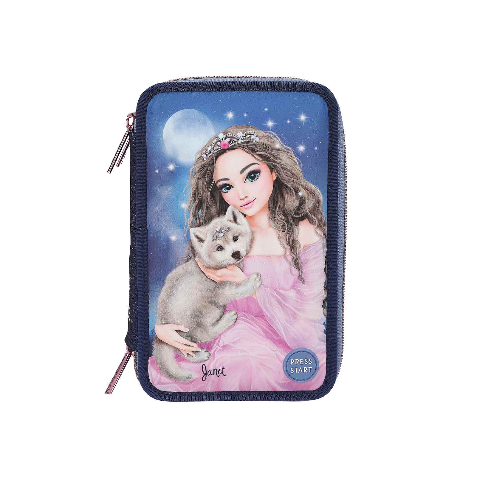 TOPModel 3-Fach Federtasche LED WOLF inkl. Stifte